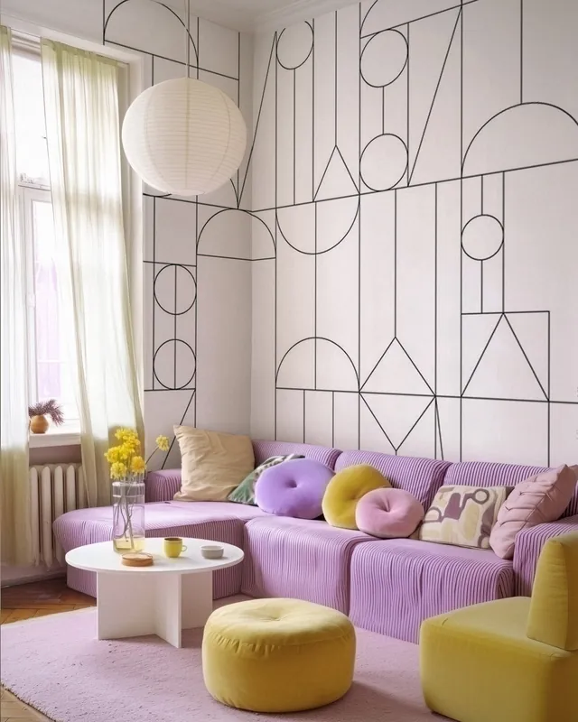 Abstrakcyjne kształty geometryczne - Czarny i biały Wyprzedaż