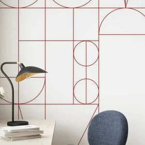 Abstrakcyjne kształty geometryczne - Czerwony na białym Oferta limitowana
