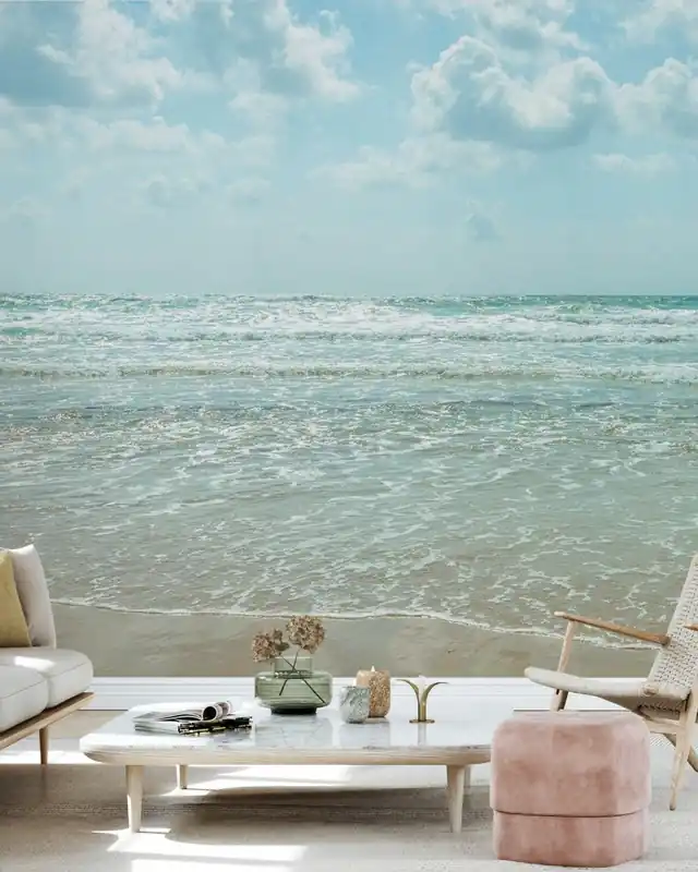 Ostatnie sztuki Piękna plaża z widokiem na chmury