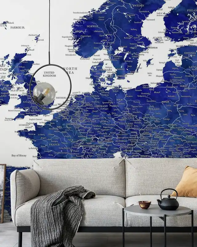 Promocja Granatowa szczegółowa mapa Europy