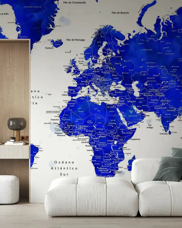Mapa świata Nadiin w języku hiszpańskim Taniej