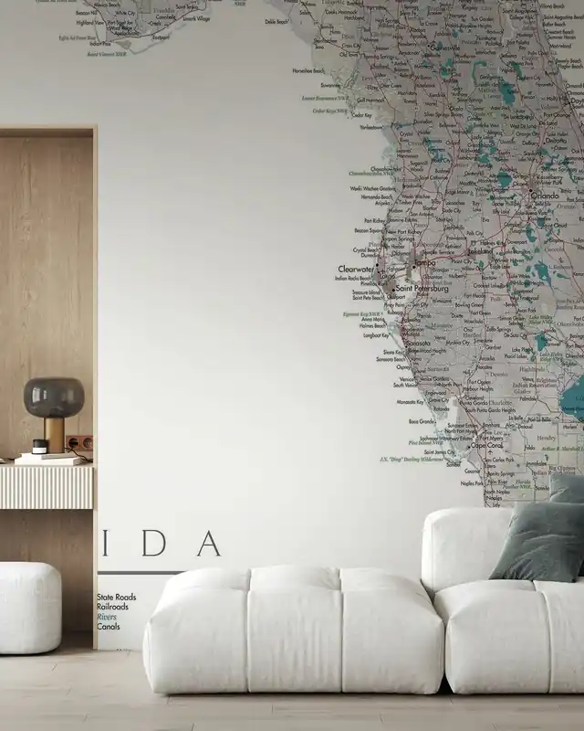 Szczegółowa mapa stanu Floryda Premium