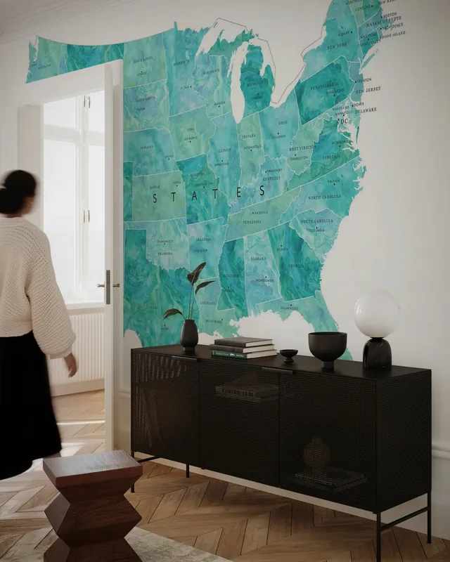 Popularny Mapa Stanów Zjednoczonych Miasta i stany III