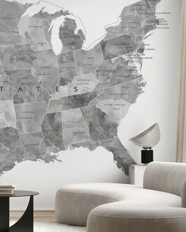 Mapa Stanów Zjednoczonych Miasta i Stany II Ekspresowa dostawa