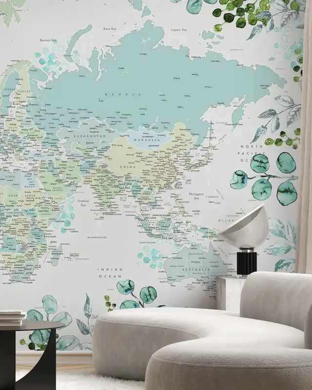 Mapa świata Miasta z kwiatami Sprawdź teraz