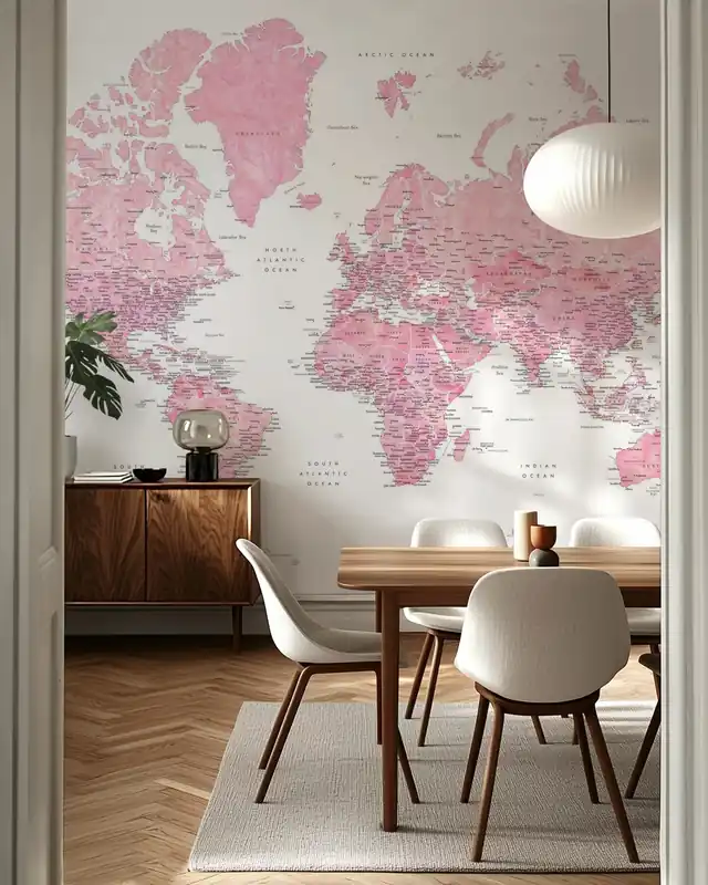 Mapa świata z miastami LIV Wyprzedaż