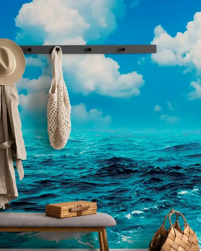 Darmowy zwrot Otwarte okno z widokiem na ocean