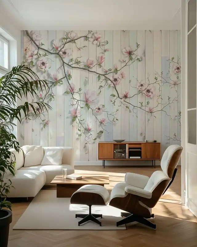 Ściana z desek magnolii Popularny