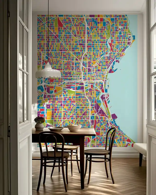 Nie przegap Mapa miasta Milwaukee Wisconsin