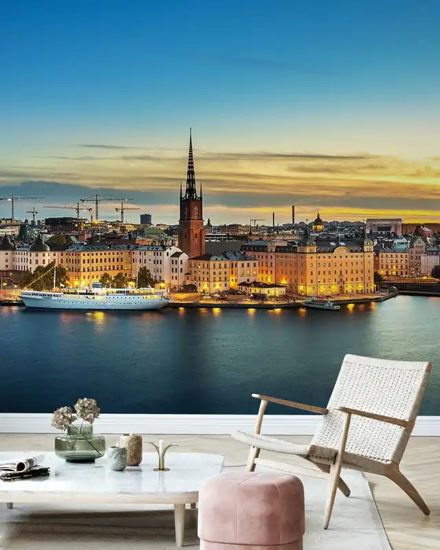 Zachód słońca nad Riddarholmen w Sztokholmie Najlepsza cena