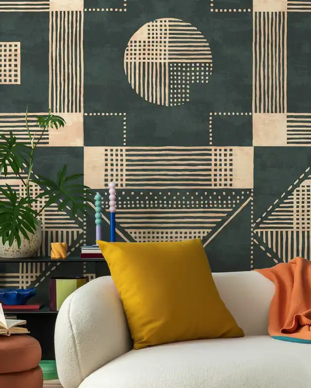 Geometryczny wzór farby artystycznej Zamów dziś