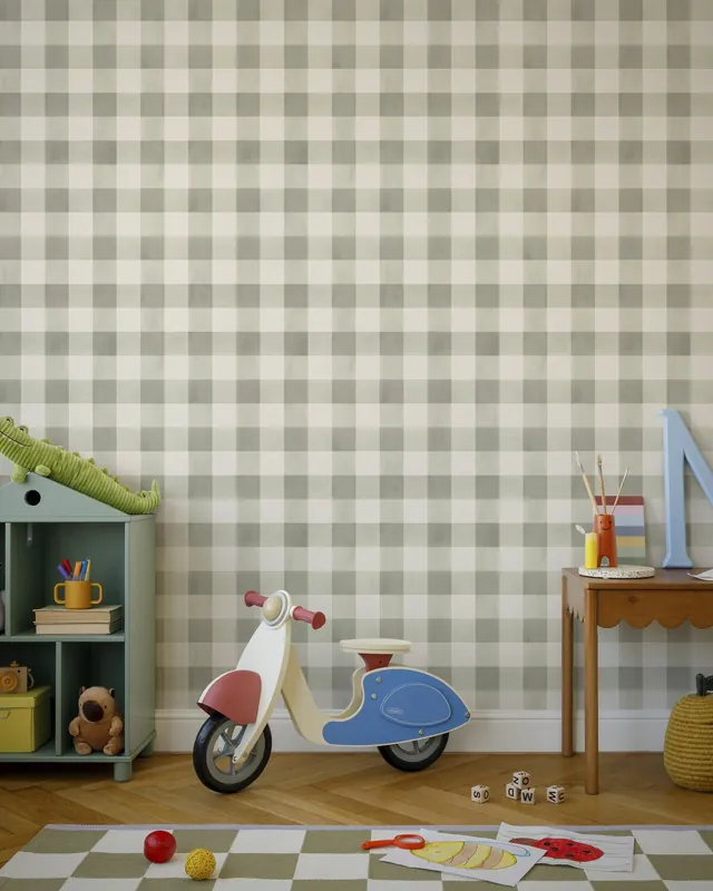 Tylko do końca tygodnia Spokojny Gingham Duży Wzór - Brązowy