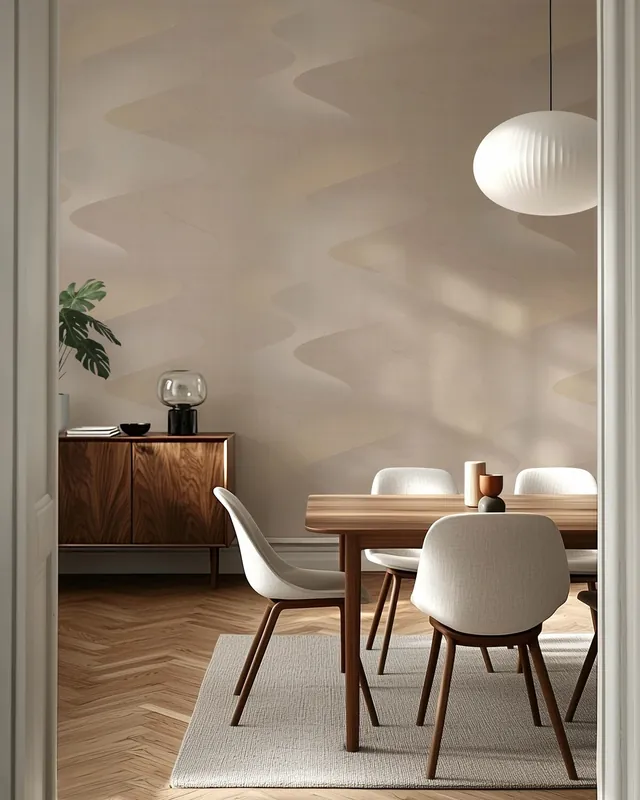 Spokojne fale geometryczne duże - Beż Bezpieczne zakupy