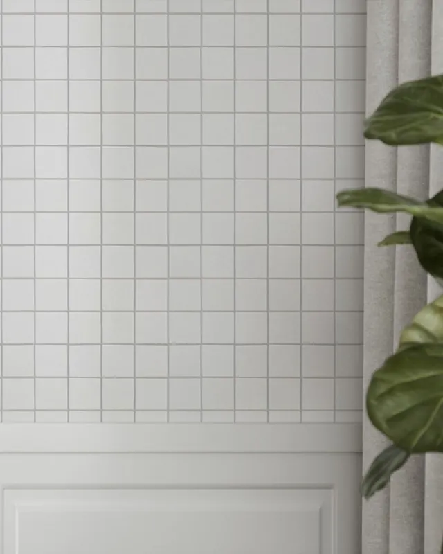 Wybór klientów Białe płytki ceramiczne - 10x10 Szara spoina